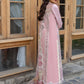 Crimson Luxury Lawn 2024 | Sarfaraz | A Floral Mesh – Rose Pink