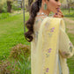 Crimson Luxury Lawn 2024 | Sarfaraz | Sun Kissed – Lemon