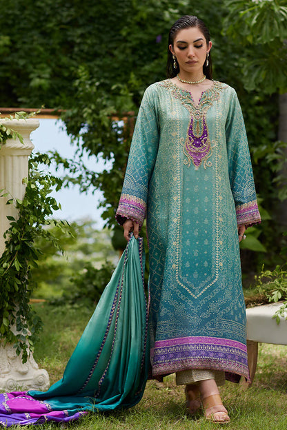 Leisha Teal Ombre Shirt And Dupatta