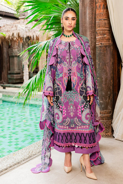 URBANE CHIFFON COLLECTION - PURPLE SUIT-SET