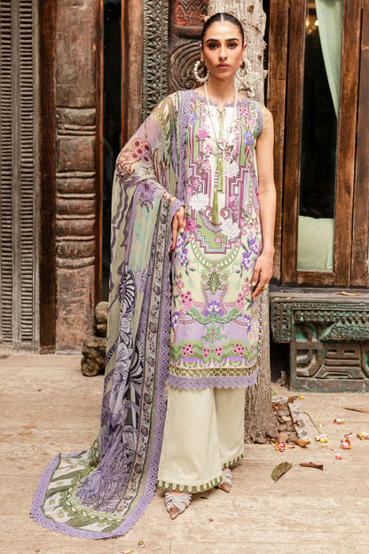 URBANE CHIFFON COLLECTION - GREEN SUIT-SET