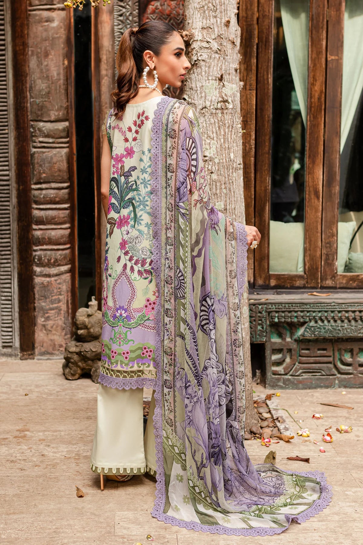 URBANE CHIFFON COLLECTION - GREEN SUIT-SET