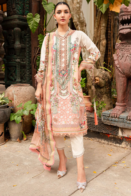 URBANE CHIFFON COLLECTION - PEACH SUIT-SET