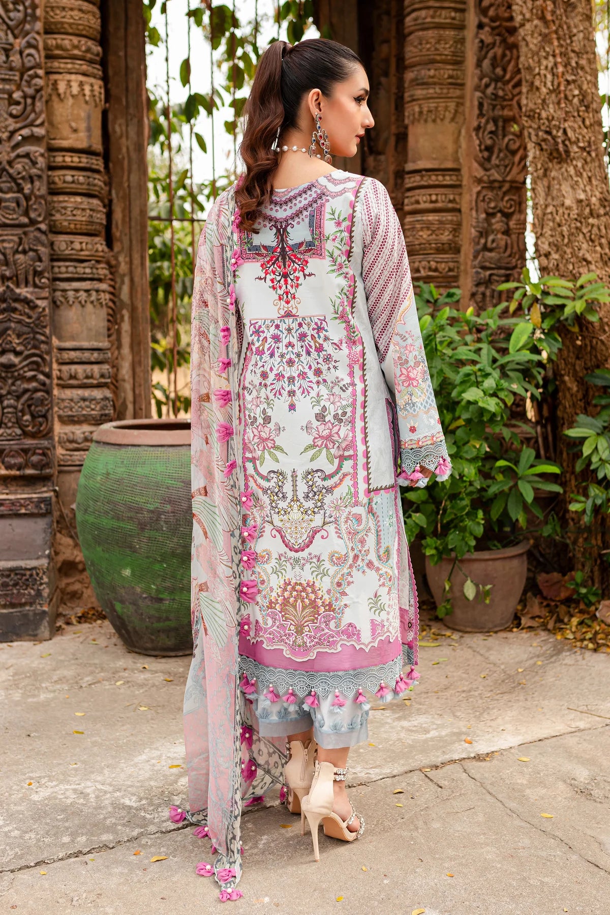 URBANE CHIFFON COLLECTION - BABY BLUE SUIT-SET