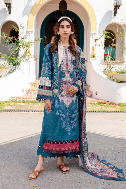 URBANE CHIFFON DUP VOL II 2024 - BLUE SUIT-SET