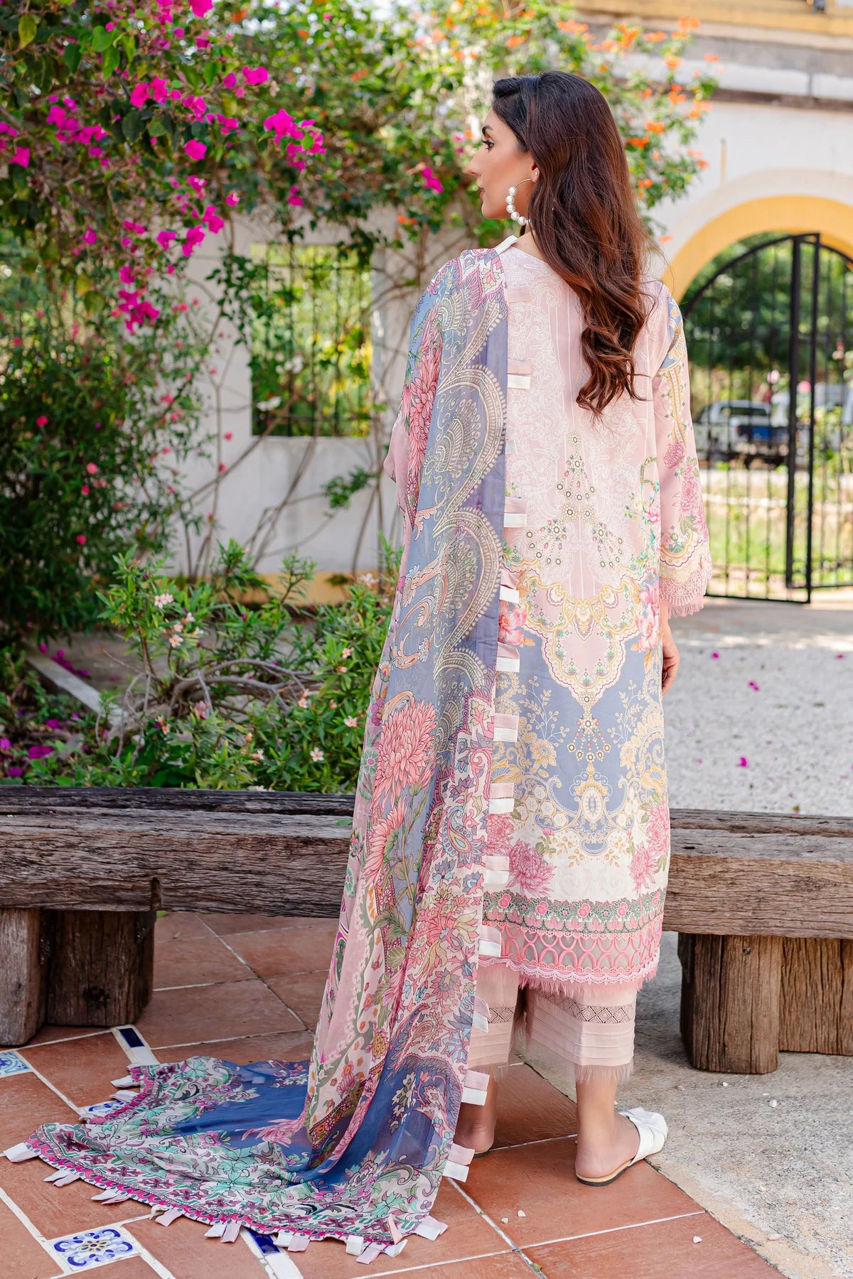 URBANE CHIFFON DUP VOL II 2024 - BLUE / PINK SUIT-SET