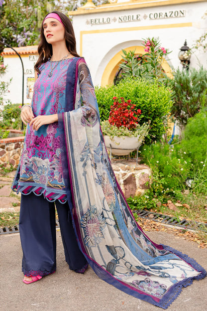 URBANE CHIFFON DUP VOL II 2024 - BLUISH PINK SUIT-SET