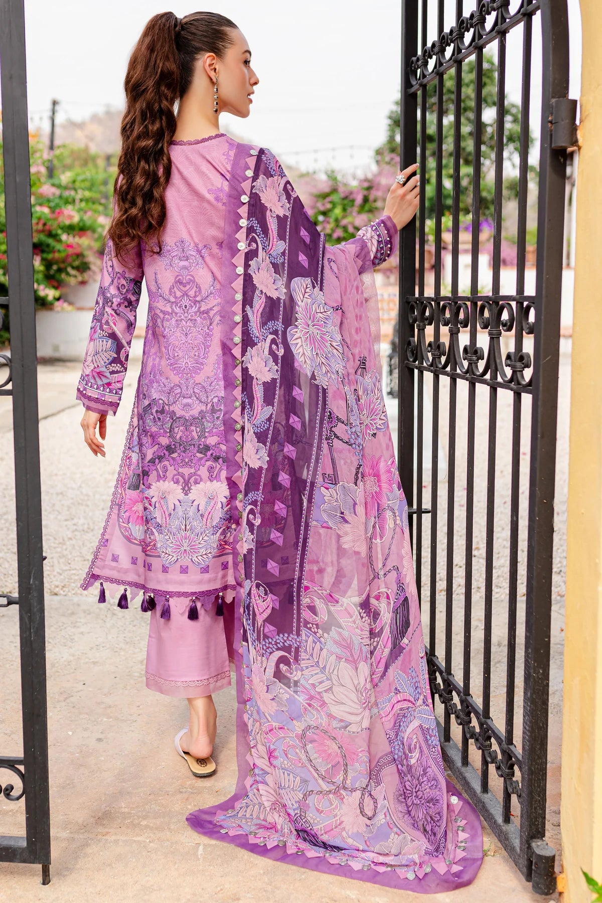 URBANE CHIFFON DUP VOL II 2024 - LILAC SUIT-SET