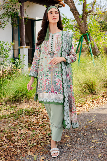 URBANE CHIFFON DUP VOL II 2024 - SOFT GREEN SUIT-SET