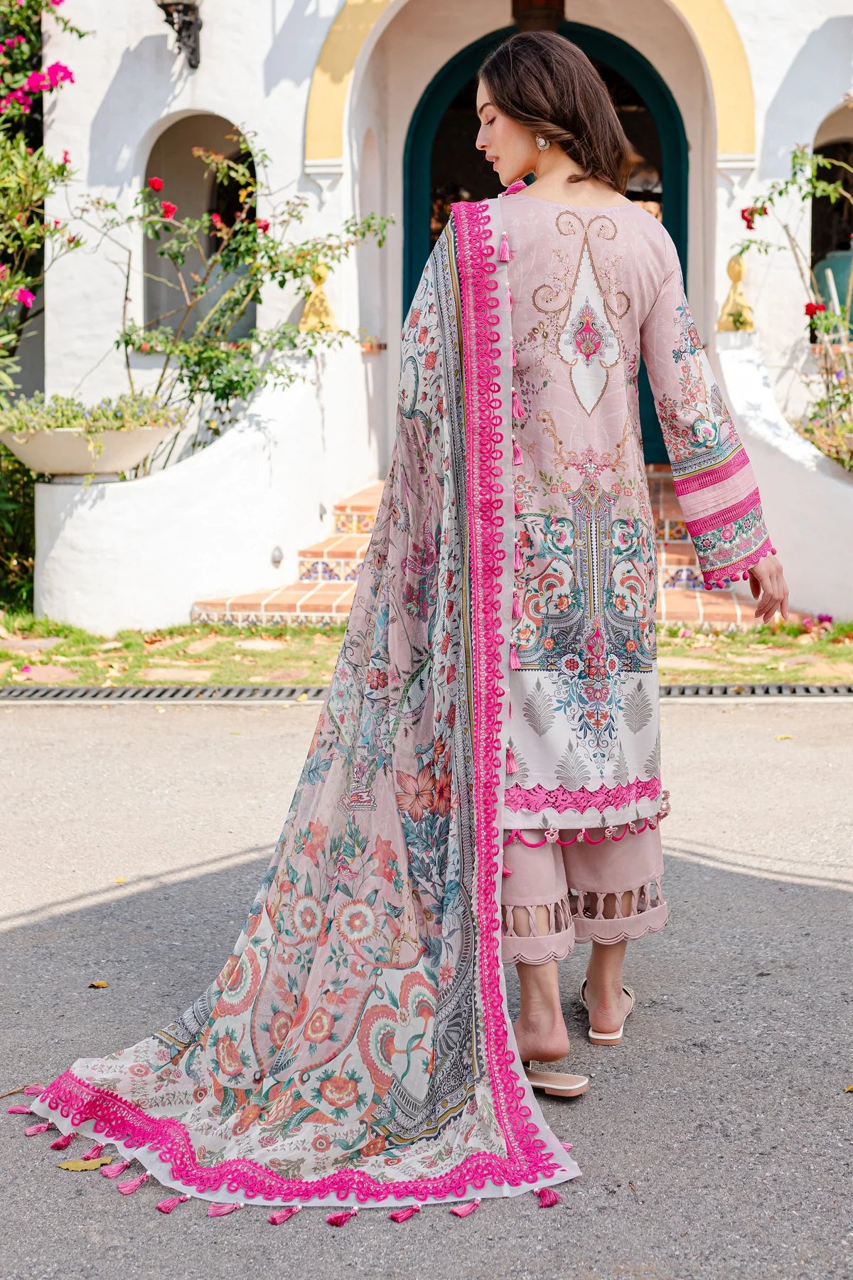 URBANE CHIFFON DUP VOL II 2024 - LIGHT PINK SUIT-SET