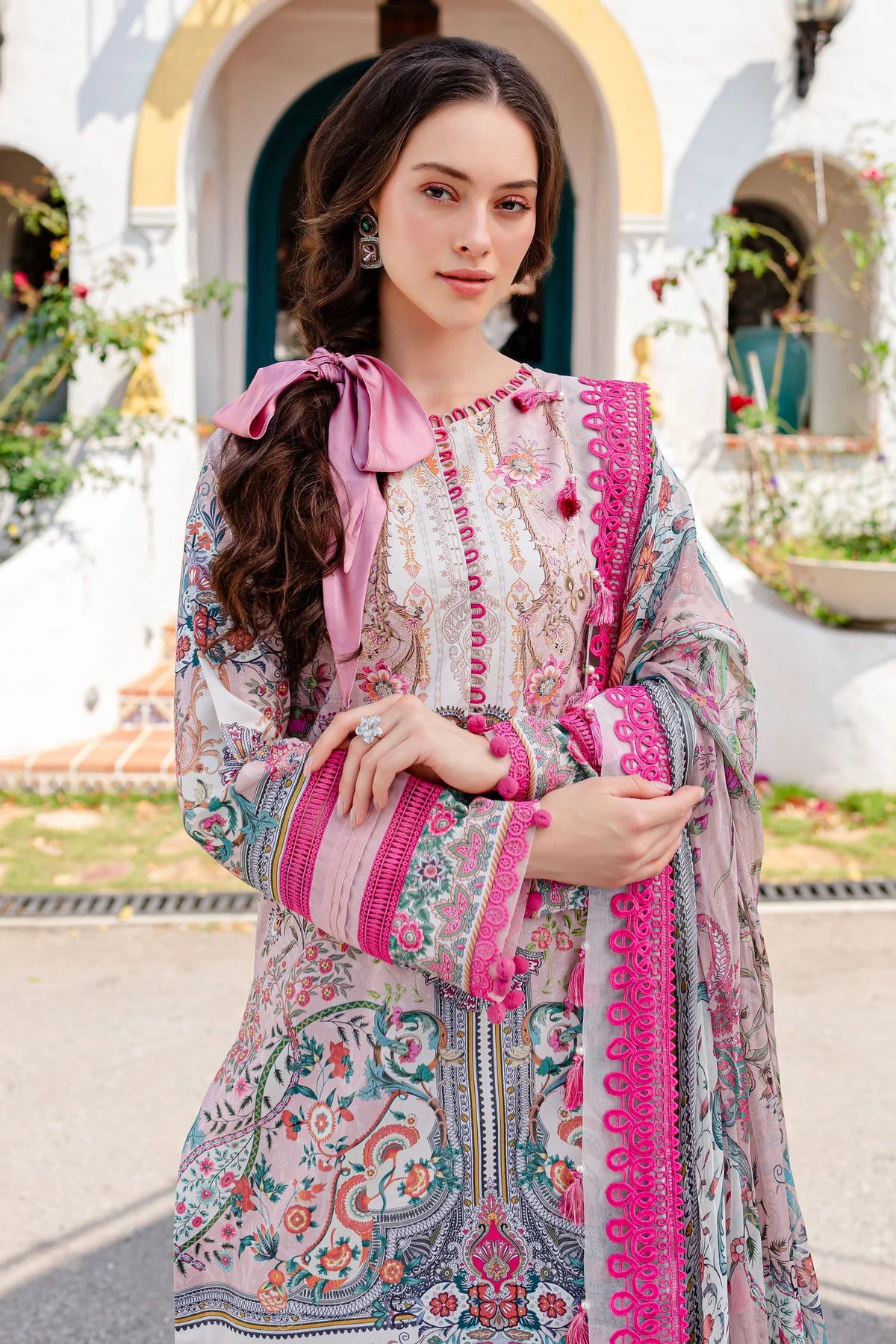 URBANE CHIFFON DUP VOL II 2024 - LIGHT PINK SUIT-SET