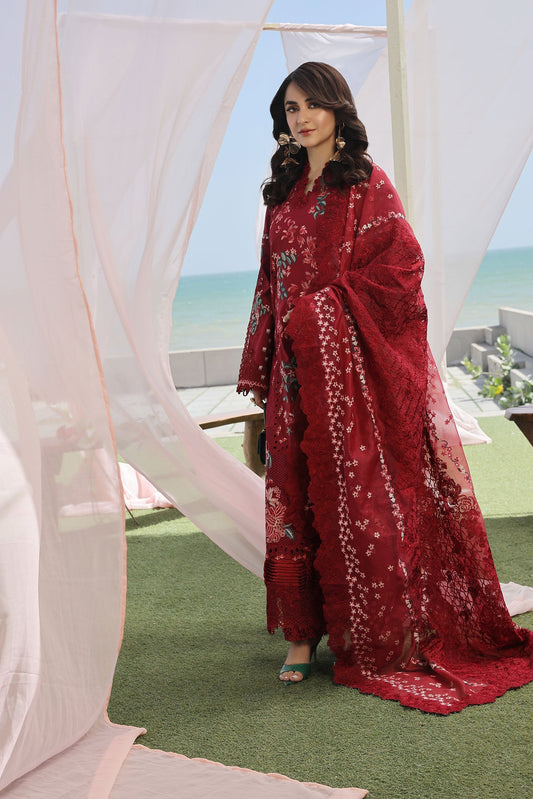 Maryam Hussain Luxury Lawn 24 | CRIMSON