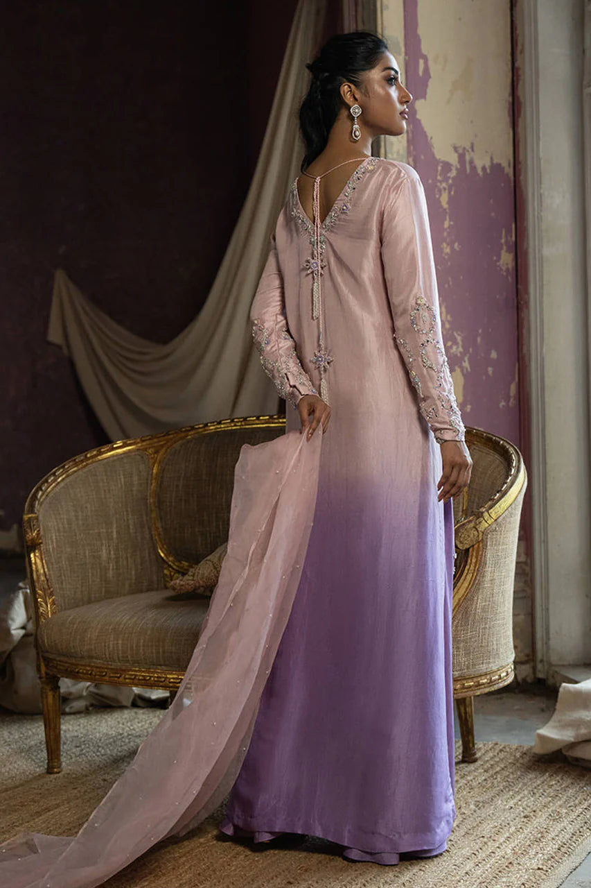 Lilac Ombre Silk With Pants