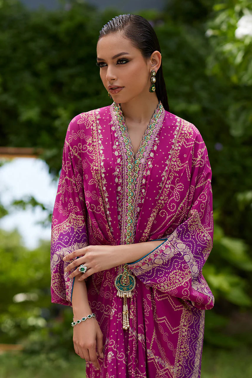 Zahli Magenta Ombre Kaftan