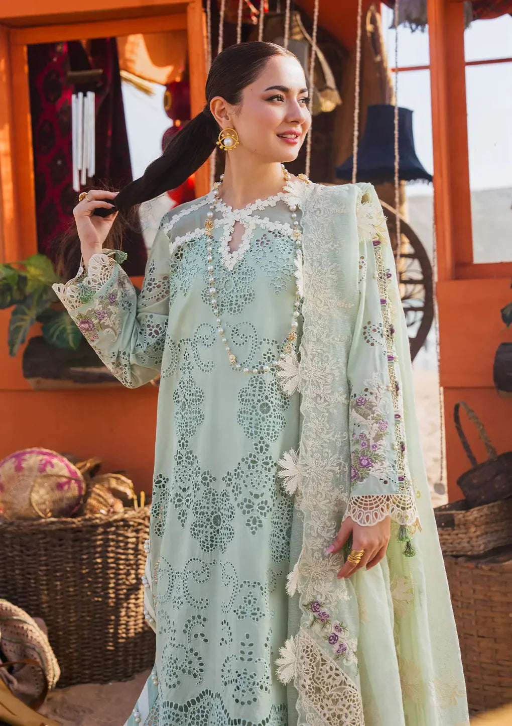 Hai Kuch Luxury Lawn X Hania Amir by Elaf | EHK-03A