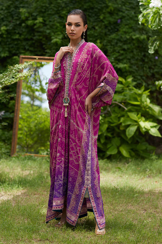 Zahli Magenta Ombre Kaftan