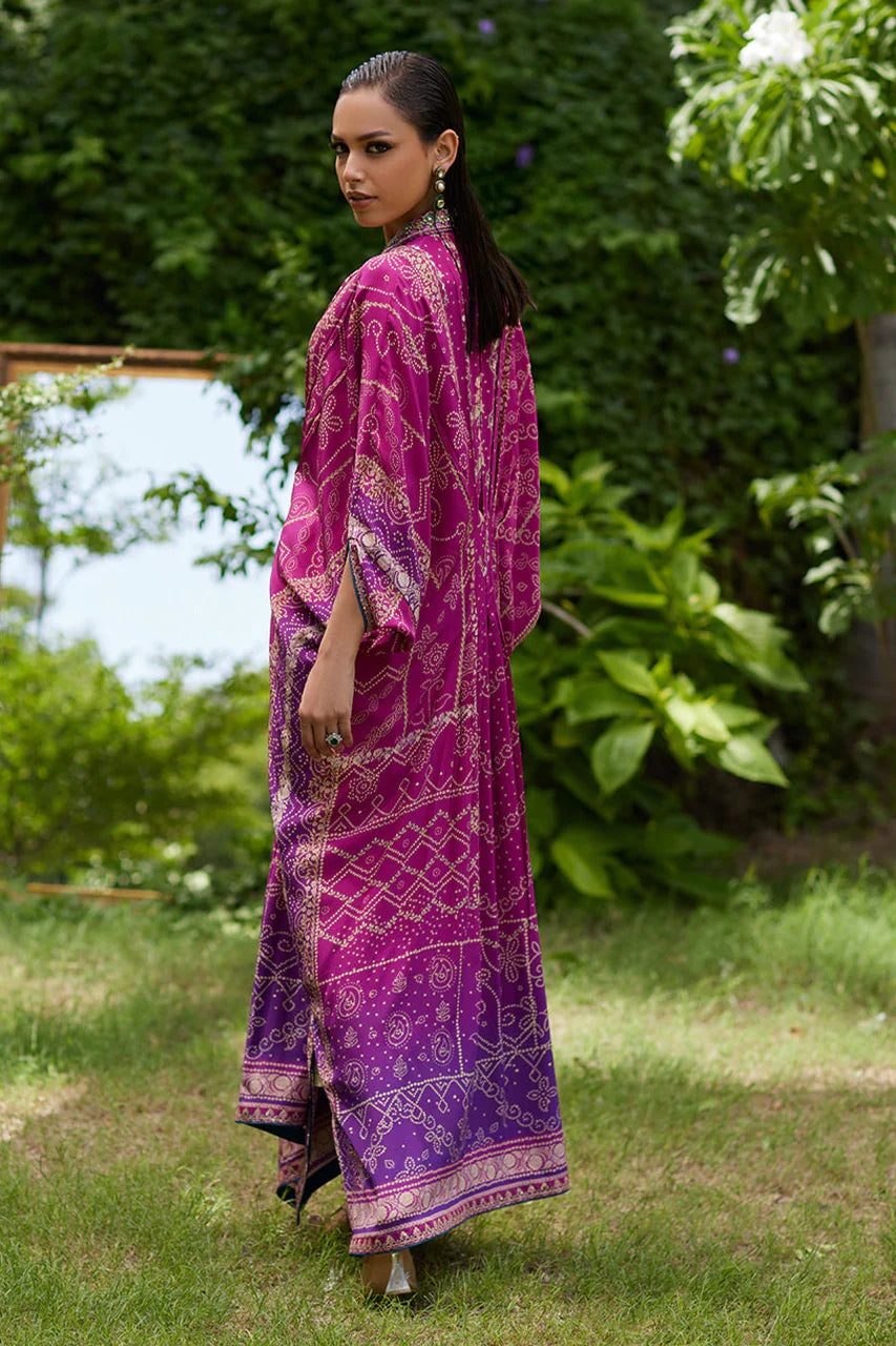 Zahli Magenta Ombre Kaftan