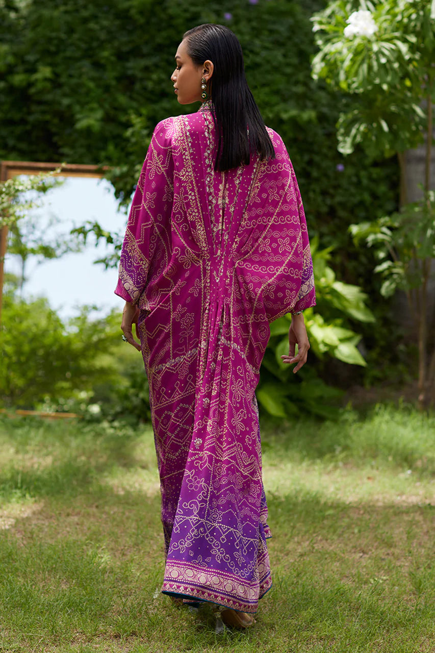 Zahli Magenta Ombre Kaftan