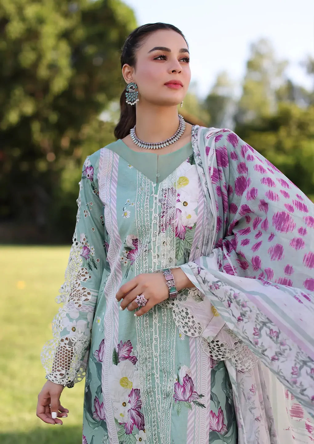 Elaf Chikankari Lawn 2024 | ECK-05B