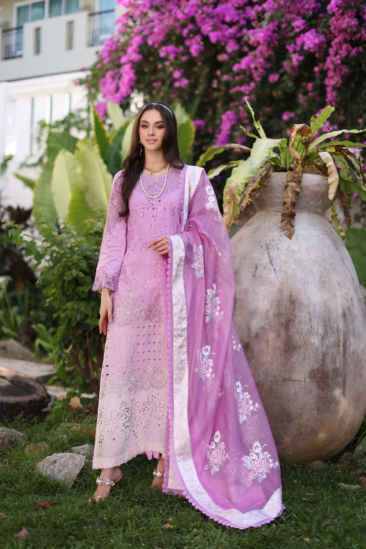 Noor Luxury Chikankari Lawn’24 | Saadi Aasad | D9-A