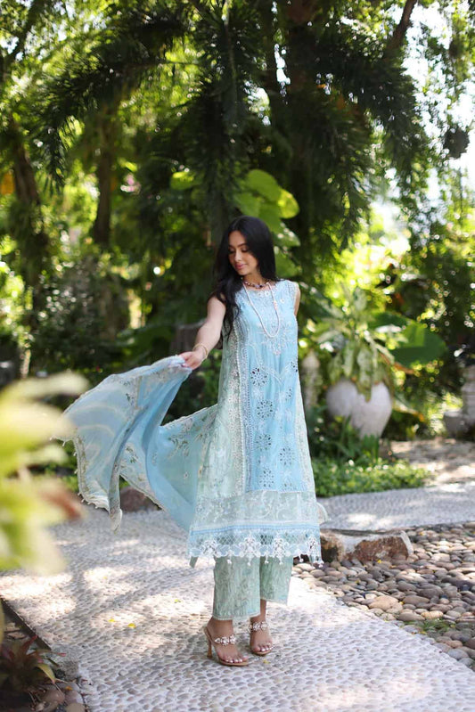 Noor Luxury Chikankari Lawn’24 | Saadi Aasad | D2-A