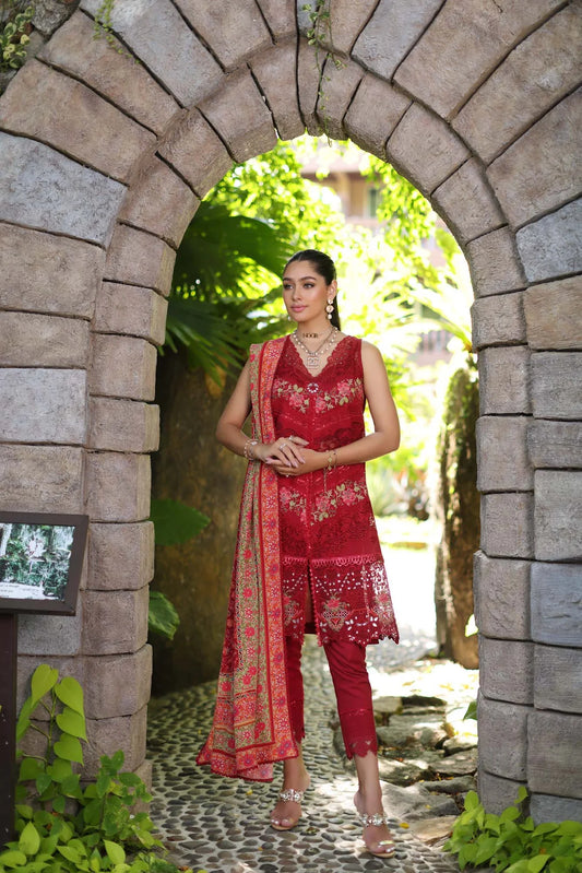 Noor Luxury Chikankari Lawn’24 | Saadi Aasad | D12-A