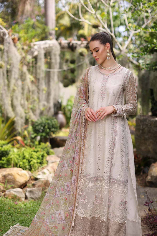 Noor Luxury Chikankari Lawn’24 | Saadi Aasad | D3-B