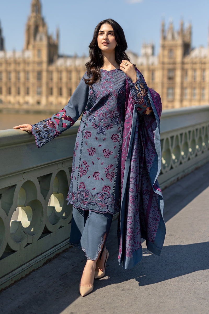 Carnation Winter Shawl Edit ’24 by Rang Rasiya | GREY SET