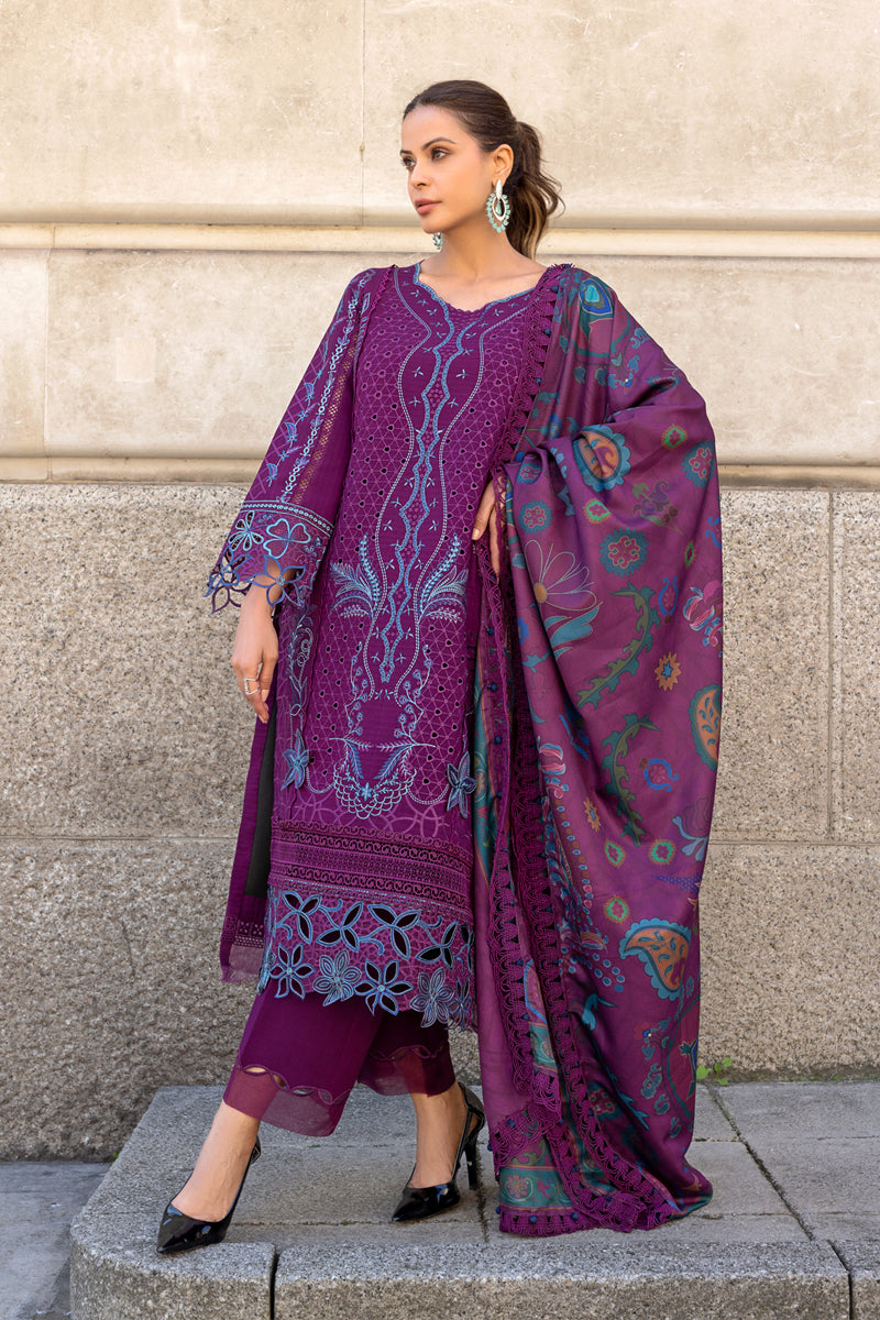 Carnation Winter Shawl Edit ’24 by Rang Rasiya | PURPLE SET