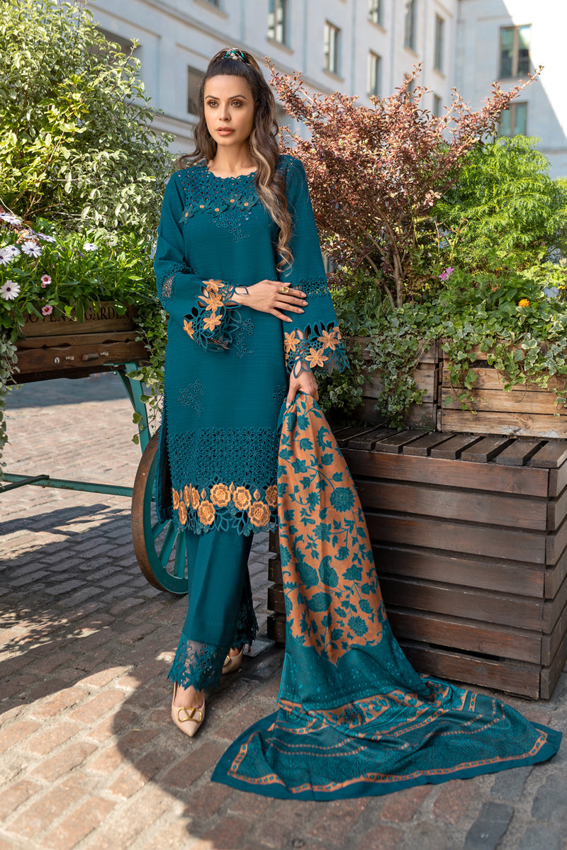 Carnation Winter Shawl Edit ’24 by Rang Rasiya | BLUE SET