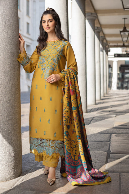 Carnation Winter Shawl Edit ’24 by Rang Rasiya | YELLOW SET