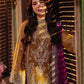 AJKK-12 EMBROIDERED CHIFFON 3 PCS GOLD SUIT-SET