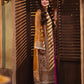 AJKK-12 EMBROIDERED CHIFFON 3 PCS GOLD SUIT-SET