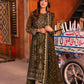 AJKK-16 EMBROIDERED CHIFFON 3 PCS GREEN SUIT-SET