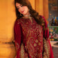 AJKK-19 EMBROIDERED TWISTED SILK 3 PCS RED SUIT-SET