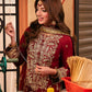 AJKK-20 EMBROIDERED TWISTED SILK 3 PCS RUST SUIT-SET