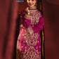 AJKK-21 EMBROIDERED TWISTED SILK 3 PCS PURPLE SUIT-SET