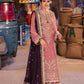 AJKK-24 EMBROIDERED CHIFFON 3 PCS PINK SUIT-SET