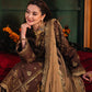 AJKK-26 EMBROIDERED TWISTED SILK 3 PCS BROWN SUIT-SET