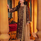 AJKK-26 EMBROIDERED TWISTED SILK 3 PCS BROWN SUIT-SET