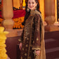 AJKK-26 EMBROIDERED TWISTED SILK 3 PCS BROWN SUIT-SET