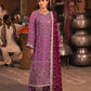 AJKK-28 EMBROIDERED CHIFFON 3 PCS PURPLE SUIT-SET