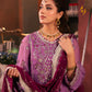 AJKK-28 EMBROIDERED CHIFFON 3 PCS PURPLE SUIT-SET