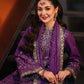 AJKK-07 EMBROIDERED TWISTED SILK 3 PCS PURPLE SUIT-SET