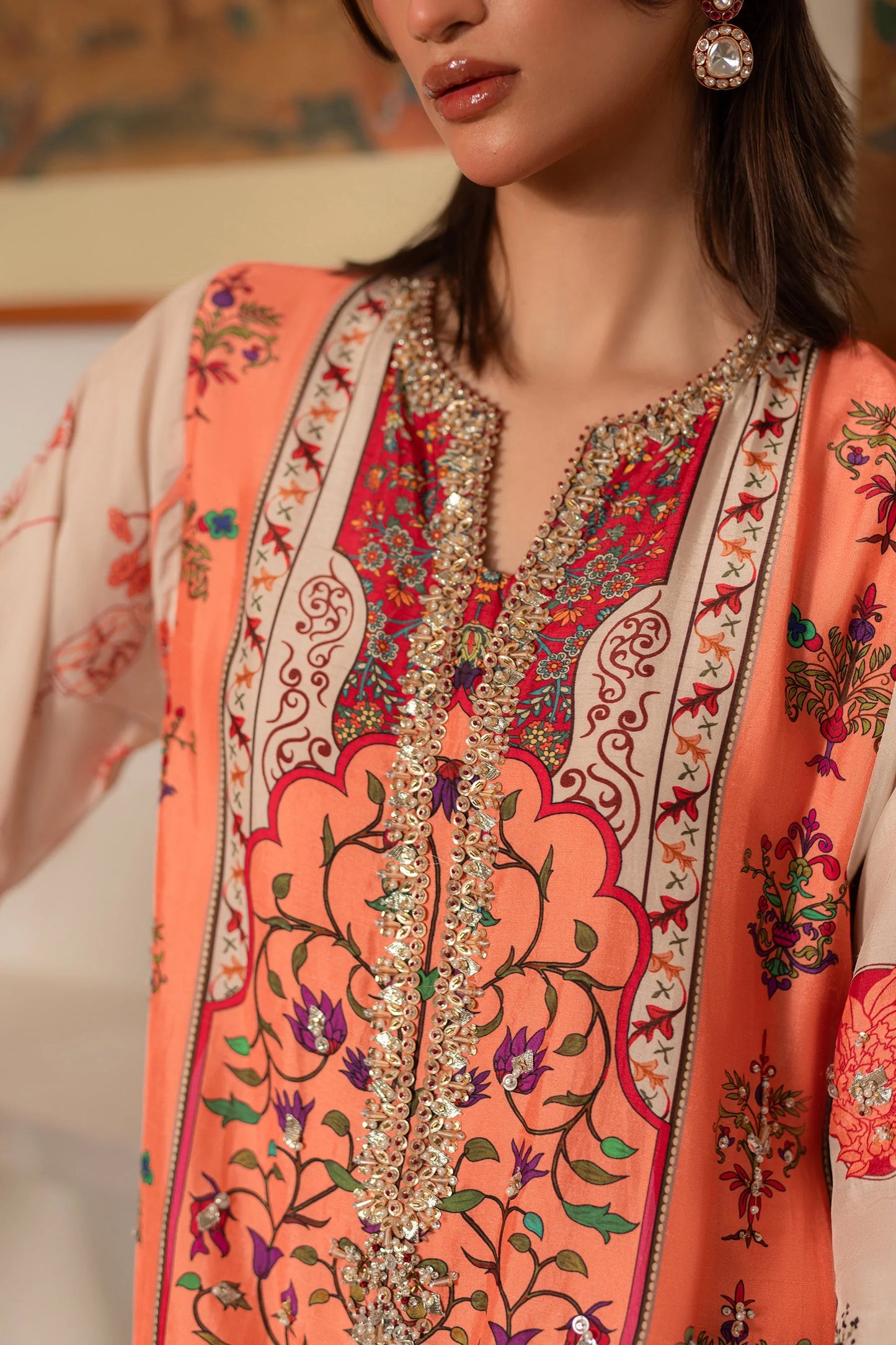 Ammara Khan Ronaq'25 - Modern Mughal Kurta Shalwar Set