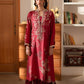 Ammara Khan Ronaq'25 - Deep Berry Tassle Kaftan