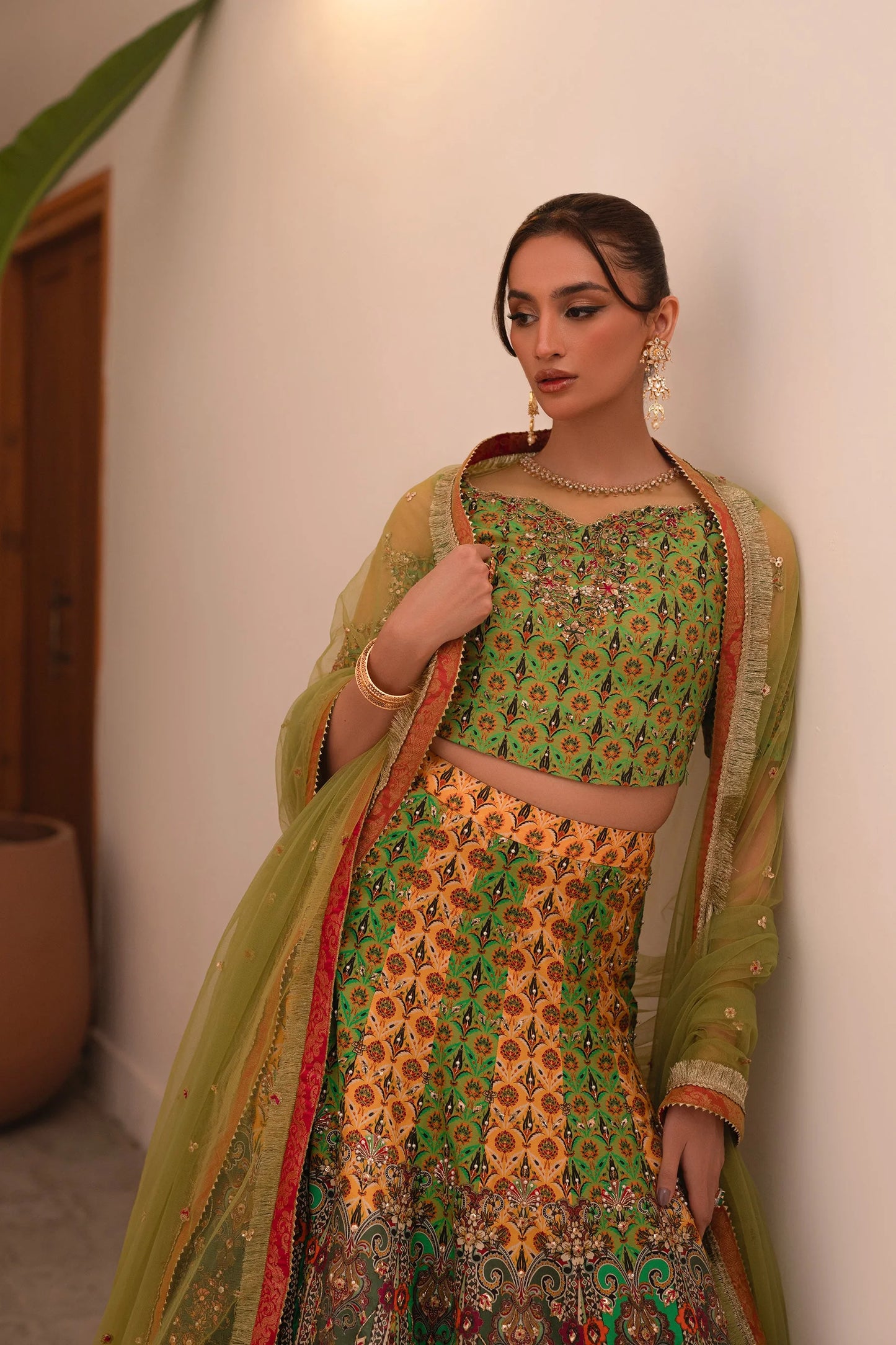 Ammara Khan Ronaq'25 - Multi Kali Lehnga Choli