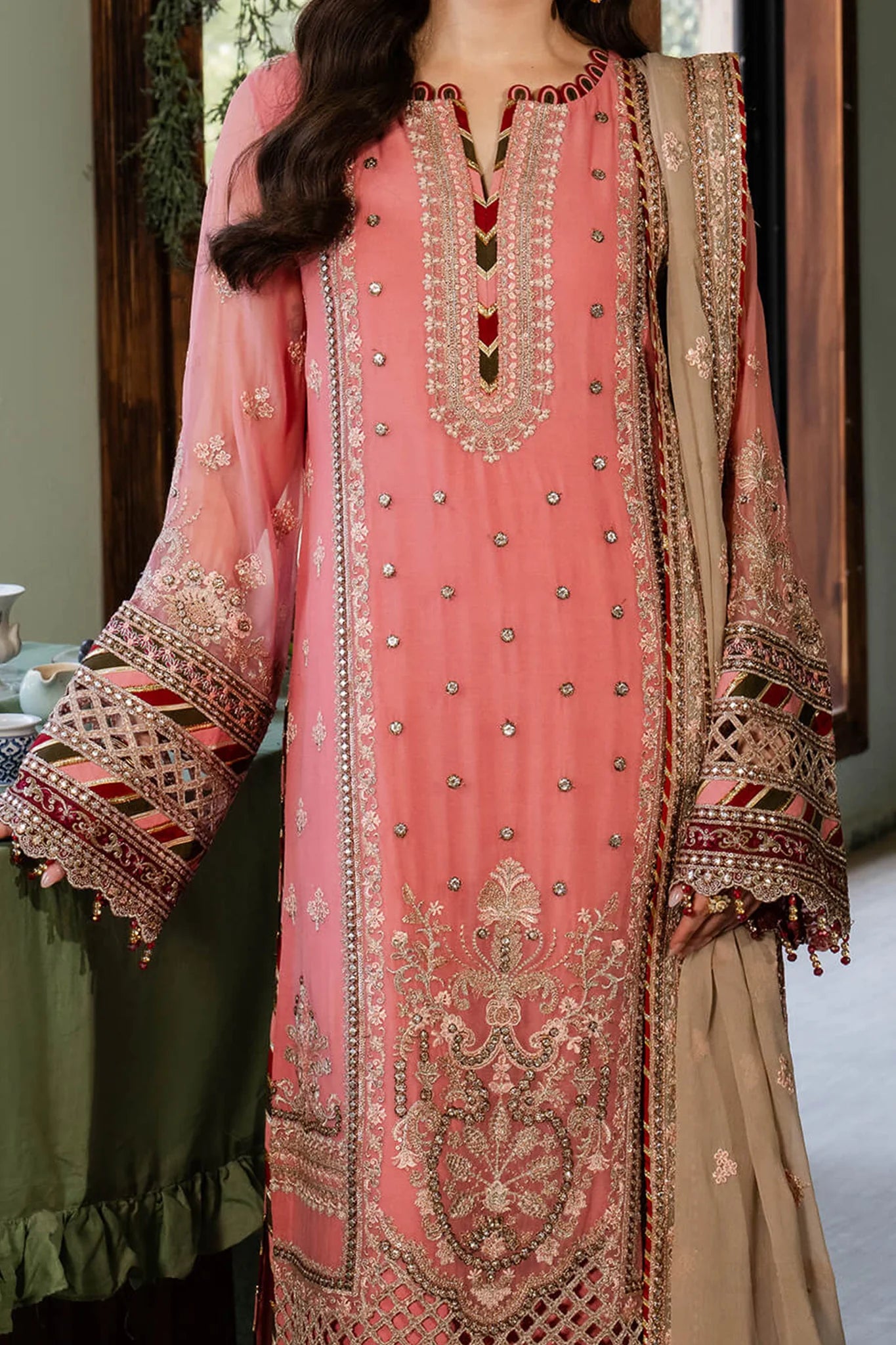 Naina By Imrozia Unstitched 3 Piece Luxury Chiffon Collection'2024-I-189-Aainaa