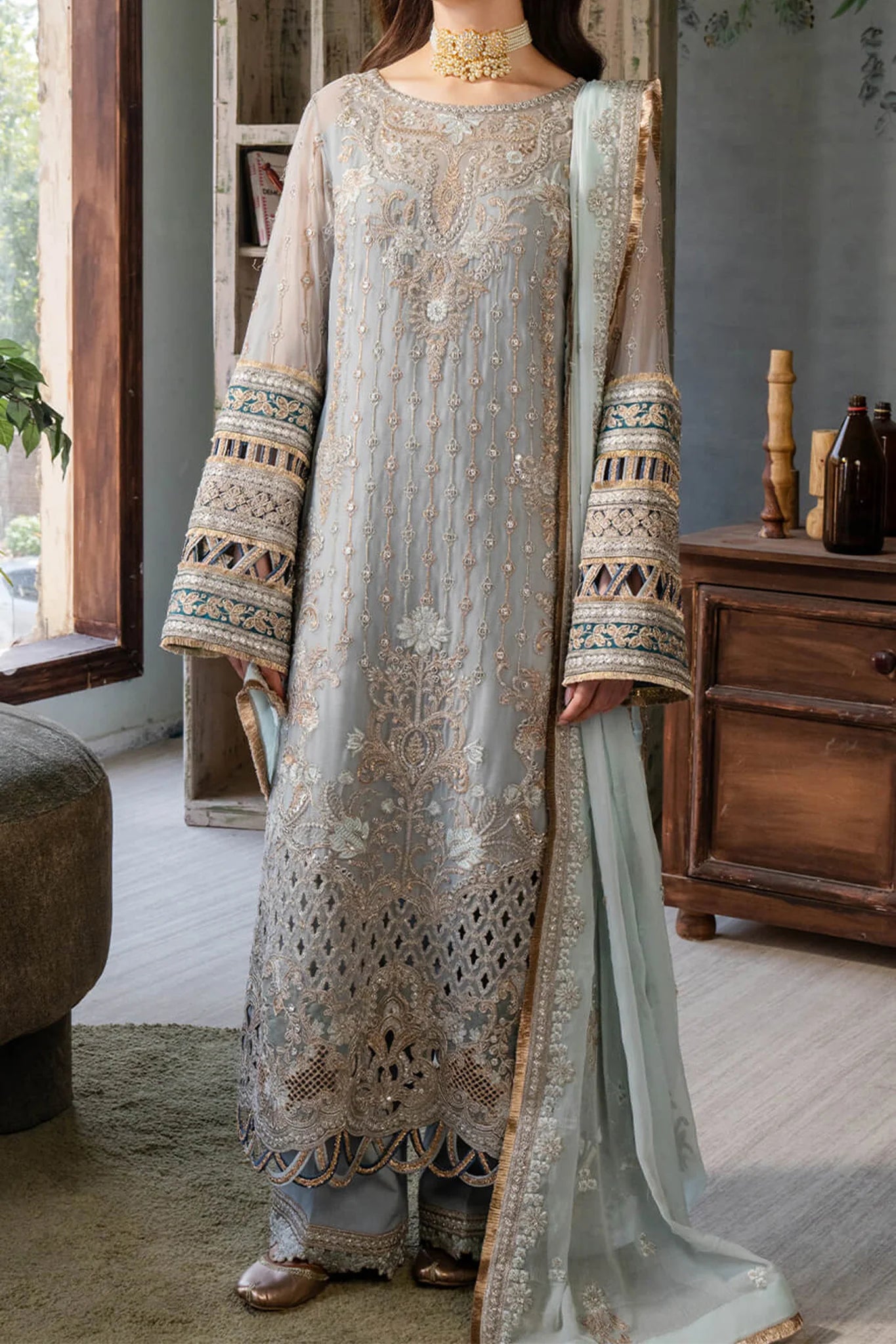 Naina By Imrozia Unstitched 3 Piece Luxury Chiffon Collection'2024-I-190-Rumman