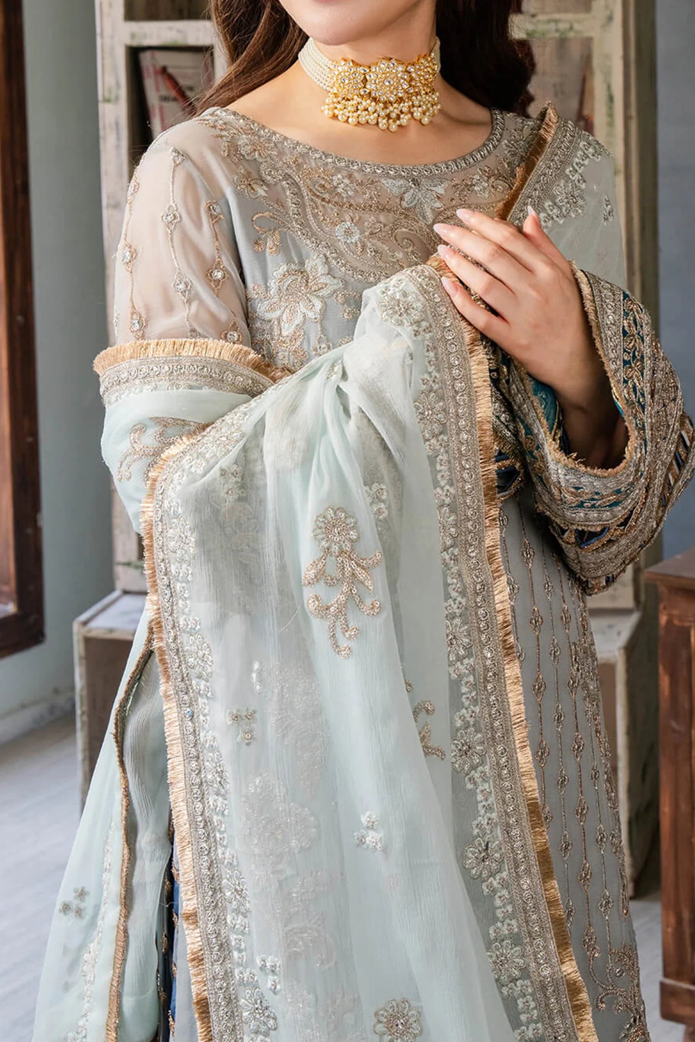 Naina By Imrozia Unstitched 3 Piece Luxury Chiffon Collection'2024-I-190-Rumman